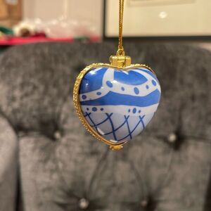 Keepsake Blue/Gold Locket ornament